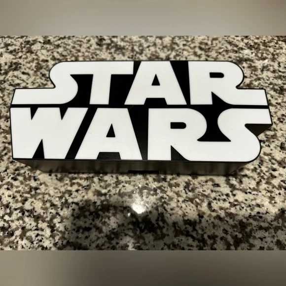 Star Wars Logo Light Sign And Mandalorian Helmet Desktop Light - Picture 11 of 11